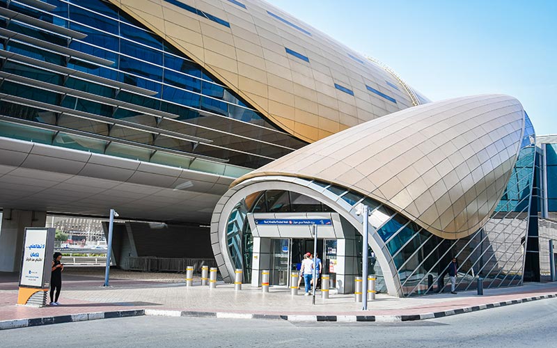 Dubai Internet City Metro Station in Dubai