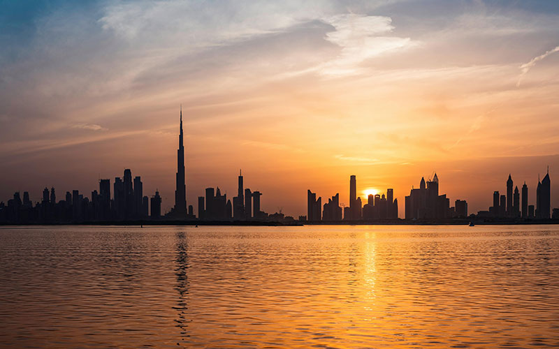 Sunset at Dubai Creek