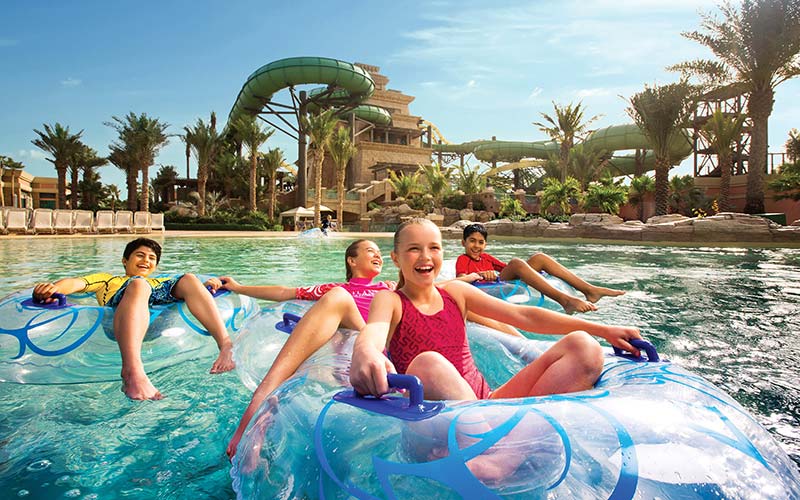 Kids at Atlantis Water Park 