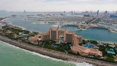 View of Atlantis Hotel Dubai and Palm Jumeirah