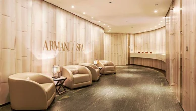 Relaxation lounge at Armani Spa, Burj Khalifa Dubai