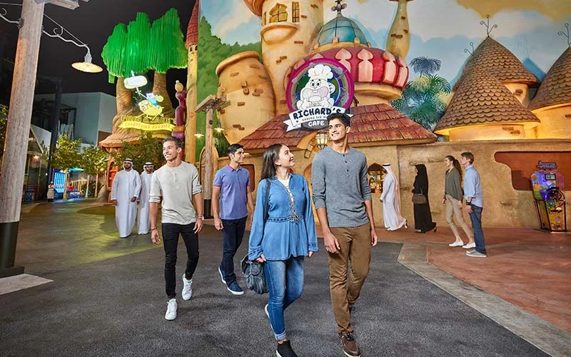 Entrance of IMG Worlds of Adventure indoor theme park in Dubai
